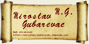 Miroslav Gubarevac vizit kartica